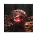 thumbnail image 3 of Designart "Red Gold Vibrant Stones Fiery Minerals" Stone Geode Print on Natural Pine Wood, 3 of 5