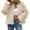 Beige., variant on Akafmk Womens Faux Furs Coats,Womens Winter Coats,Womens Ladies Warm Faux Furry Coat Jacket Winter Solid-neck Outerwear Front Open Jacket Outerwear