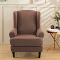 thumbnail image 2 of Dowbom Wingback Chair Slipcover with arms, Stretch Wing Chair Covers Slipcover 2 Piece, 2 of 6