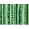 thumbnail image 1 of Ahgly Company Indoor Rectangle Oriental Turquoise Blue Modern Area Rugs, 2' x 4', 1 of 4