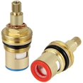 thumbnail image 4 of High-Quality Basin Faucets Repair, Ceramic Disc Cartridge Valve Universal Replacement, Brass Tap Cartridge Ensures Drip-Free Operation For Hot And Cold Water Taps, 2Pcs, 4 of 5