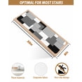 thumbnail image 4 of Stair Treads for Wooden Steps, Black Grey Peel and Stick Stair Treads with Adhesive, Middle Century Irregular Geo Abstract Art Non Slip Indoor Stairs Runner Rugs Mats for Elders Dogs 8"x30"4PCS, 4 of 7