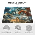 thumbnail image 3 of Fotbe Red Blue Dragon Battle Epic Alfombrilla de Secado para Cocina con Estampado, 18x24 Pulgadas, 3 of 7