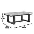thumbnail image 4 of Steve Silver Lucca Gray Marble Wood Coffee Table, Gray and Espresso, 4 of 7