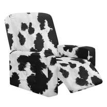 Kuiaobaty Cow Pattern Reclining Sofa Slipcover for Living Room Durable Recliner Chair Cover Large Breathable Reclining Slipcover with Side Pocket Washable Recliner Couch Cover