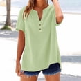 thumbnail image 2 of T-Shirts Femmes Lot Mode Décontractée Col en V Manches Courtes Haut T-Shirt - Hontri, 2 of 5
