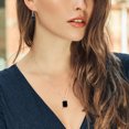 thumbnail image 4 of Gem Stone King 925 Sterling Silver Black Onyx Pendant and Earrings Jewelry Set for Women (9.88 Cttw, Gemstone Birthstone, Emerald Cut 14X10MM and 8X6MM, with 18 inch Silver Chain), 4 of 4