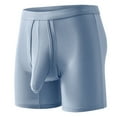 thumbnail image 1 of Caleçons pour Hommes à Double Pochette, Boxeurs Longs à Jambe Évasée, Boxeurs avec Pochette Séparée, Troncs en Modal, Boxeurs d'Incontinence, sous-Vêtements pour Hommes, 1 of 3