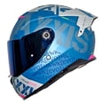 thumbnail image 2 of Casco para Motociclista Talla XL Cerrado Hawk Spiffy B7 Azul Matte Axxis azul, 2 of 4