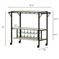thumbnail image 4 of South Shore Maliza Bar Cart, in Faux Carrara Marble, 4 of 12