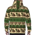 thumbnail image 7 of Naloa Dark Green Vintage Corn Pattern Men's Casual Hooded Collar Drawstring Hoodies Pullover Sweatshirts Casual Long Sleeve Shirts-Small, 7 of 7