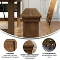 thumbnail image 5 of Emma + Oliver 8' x 12" Antique Rustic Solid Pine Folding Farm Bench with 3 Legs, 5 of 13
