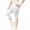White, variant on Drovellove Women's Plus Size Casual Capri Leggings with Elastic Waist - Soft Stretch Pull On Pants for Work, Weekend Errands, or a Night Out