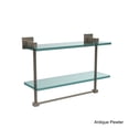 thumbnail image 5 of Montero 16'' Two Tiered Glass Shelf with Towel Bar in Polished Nickel, 5 of 5
