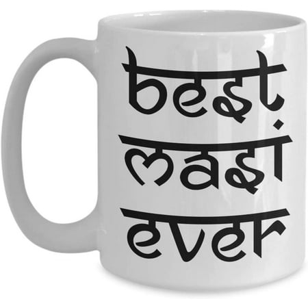 

Best Masi Ever Mug Gift Aunt Women Holiday Birthday Mothers Day Unique Novelty Present Coffee Cup Ceramic White