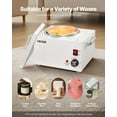 thumbnail image 5 of VEVOR Single Wax Warmer, 3000ML 300W Professional Wax Warmer for Hair Removal, 32 ℉- 248 ℉ Adjustable & Non-Stick Waxing Heater Pot with 100PCS Waxing Sticks for Home Use, Beauty Salon, Spa, 5 of 9