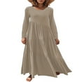 thumbnail image 2 of Robes Maxi Décontractées à Manches Longues et Amples pour Femmes, 2 of 5