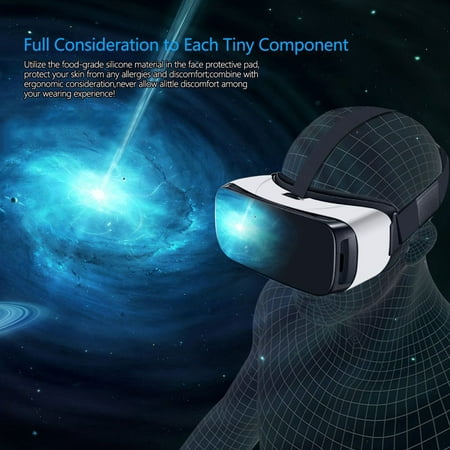 VR Headset Compatible with iPhone & Android Phone - Universal Virtual Reality Goggles - Play Your Best Mobile Games 360 Movies with Soft & Comfortable New 3D VR (Best Space Games Iphone 6)