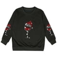 thumbnail image 4 of Chandail à Capuchon et Chandails en Molleton pour Filles - Automne Hiver Imprimé de Noël Col Rond Manches Longues Chandail en Molleton Décontracté pour Filles, 4 of 4