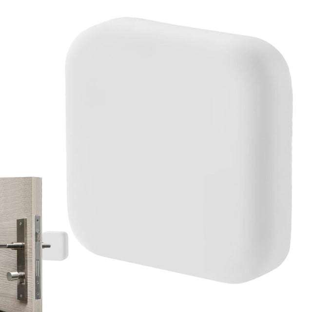Protectores de pared para puertas y parachoques, adhesivo de silicona, color blanco