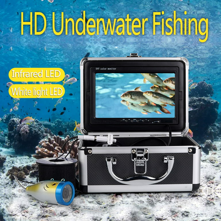 Underwater Fishing Camera Fishing Camera with 7'' Color LCD Monitor IP68 Waterproof Underwater Viewing System for Lake and Sea Fishing, Size: 21