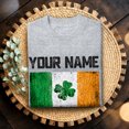 thumbnail image 4 of Jollimate Men's Custom Name Irish Flag T-Shirt, Ireland Clover Graphic Tee Gift for Men, 4 of 6