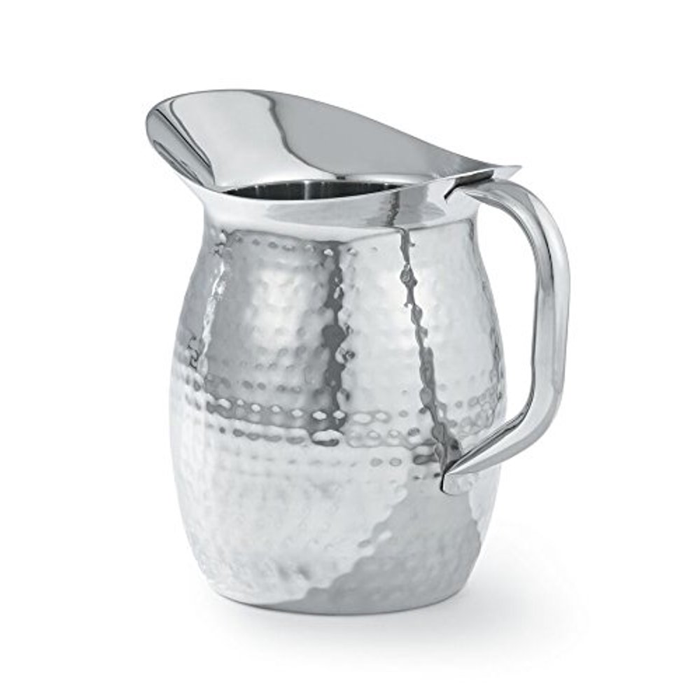 Artisan 2Quart Stainless Steel Serving Pitcher with Hammered Texture