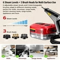 thumbnail image 2 of 2500w Handheld High-Temperature Pressurized Steam Cleaner With 6 Adjustable Levels, Portable Multi-Surface Steam Cleaner For Kitchen, Bathroom, Furniture, Car & Window Cleaning, 2 of 7