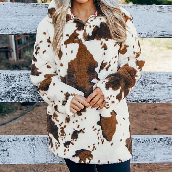 IROINID Women's Casual Short Coat Graphic Prints Pullover Anorak Jacket Long Sleeve Outwear, White