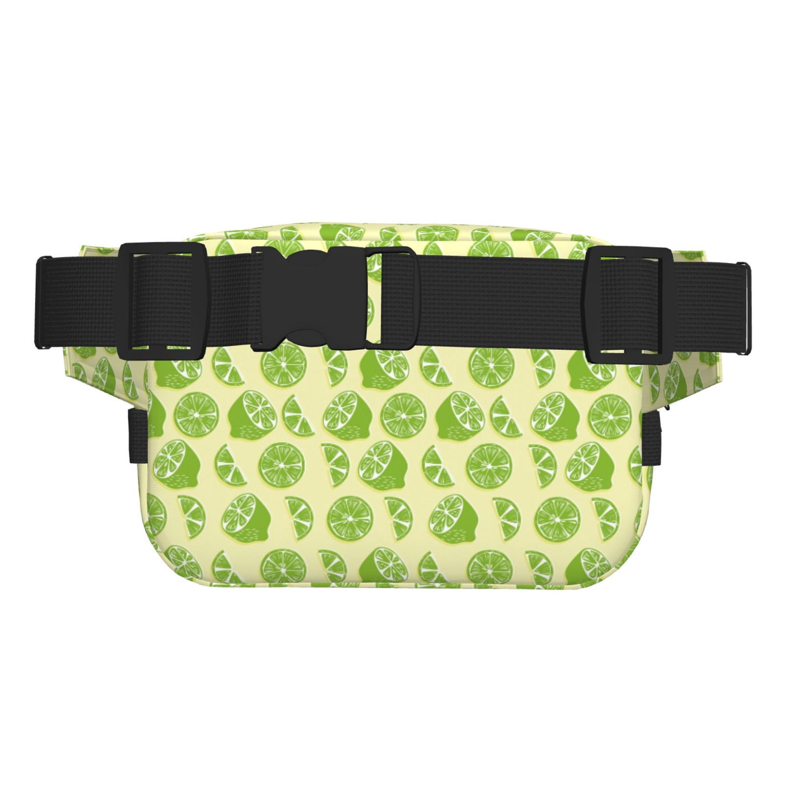 Fuzoiu Various Lemons Print Unisex Square Double Layer Waist Bag,Crossbody Fanny Pack Travel Workout Accessory