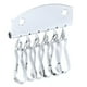 thumbnail image 2 of Llavero De Llaves Monedero Bolso De Cuero Hardware Llavero Organizador Titular 6 Ganchos Clip De Cierre Plata, 2 of 7