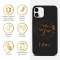 thumbnail image 4 of Case Yard Wooden Case for iPhone-12-Mini Soft TPU Silicone cover Slim Fit Shockproof Wood Protective Phone Cover for Girls Boys Men and Women Supports Wireless Charging Libra Sign Design, 4 of 7