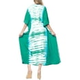 thumbnail image 4 of HAPPY BAY Women's Loungewear Relaxed Fit Caftan Maxi Robe Nightwear 2X-3X Green_B761, 4 of 6
