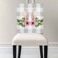 thumbnail image 3 of Easter Bunny Chair Covers Set of 8 Rabbit Ears Chair Back Covers Stretch Removable Washable Slipcovers Protector for Dining Room Kitchen Party Decor, 3 of 5