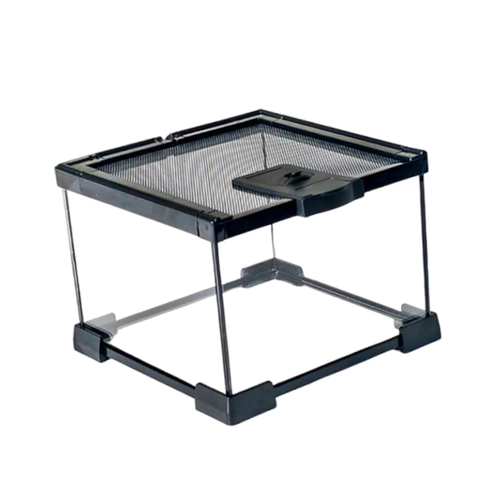 Terrarium Reptile Enclosure Glass Hatching Container Portable Transparent Ventilated for Hermit Crab and Snail Care