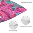 thumbnail image 5 of YFYANG Square Decorative Throw Pillow Case (Without Pillow Insert), Pink-Purple Leaf Texture Bedroom Sofa Car Cushion Cover, 24"x24", 5 of 9
