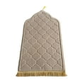 thumbnail image 4 of 2 alfombras de oración portátiles, manta de suelo, tapete de viaje, alfombras coleccionables para el hogar, dormitorio, cafetería, sala de estar, regalos de vacaciones. beige amarillo gris, 4 of 9