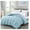 Chambray Blue, variant on Comforter Duvet Insert - All Season Box Stitched Quilted Down Alternative Comforter with Corner Tabs, Double , Piped Edges, Black, Queen 88" x 88"