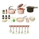 thumbnail image 2 of Juego de accesorios de cocina para niños con ollas y sartenes a presión de vapor 32 piezas rosa, 2 of 9