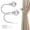 Silver, variant on Threns 2 Pack Curtain Holdbacks, Metal Decorative Window Drapery Tiebacks, Curtain Tie Back Hooks for Wall, Silver, 4.9" x 4.3"