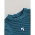 thumbnail image 5 of Arvbitana Infant Baby Girls Boys Sweater Romper Long Sleeve Flower Embroidery Knit Jumpsuits 0M 3M 6M 9M 12M 24M Newborn Casual Bodysuits Fall Clothes, 5 of 7