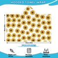 thumbnail image 2 of White Small Sunflower Pattern Hooded Bath Towel，60"x35" for Ages 3 To 12 Kids, Quick Dry Lightweight Soft Microfiber Hood Beach Towel Cover Up for Kids, 2 of 7