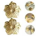 thumbnail image 1 of 2pcs Gold Flower Kitchen Cabinet Knobs Solid Brass Dresser Drawer Handles Pulls, 1 of 8