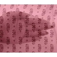 thumbnail image 4 of oneOone Viscose Chiffon Fabric Circle|Leaves & Paisley Block Printed Fabric 1 Yard 42 Inch Wide, 4 of 4