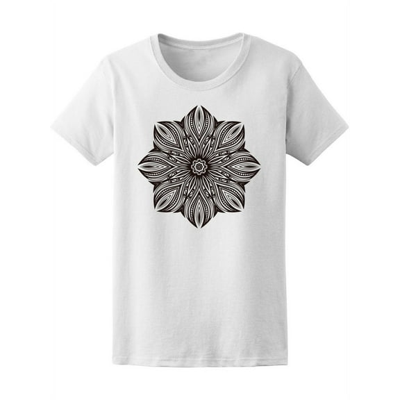 Beautiful Snowflake Mandala T-Shirt Women -Image by Shutterstock, Female Medium