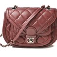 thumbnail image 1 of Pre-Owned Chanel Chain Shoulder Bag CHANEL Saddle Lambskin Matelasse/Quilted Bordeaux (Good), 1 of 13