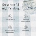 thumbnail image 4 of Five Looms Cotton Cozy Flannel Bed Sheet Set, King (Gingham Fog Blue, 4 Piece), 4 of 6