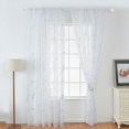 thumbnail image 3 of serony Marble Pattern Window Curtain Sheer Divider Panel Semi-blackout Window Blind Living Room Bedroom Drapes silver, 3 of 6