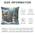 thumbnail image 5 of ARISTURING Winter Fatmhouse New Year Pillow Covers for Couch Sofa Bed,Retro Blue Snowman Christmas Truck Pillow Cases Cushion Covers ,Xmas Theme Winter Outdoor Camping Square Cushion Cases, 5 of 5