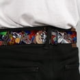 thumbnail image 4 of Looney Tunes Belt, Seatbelt Buckle Belt, Looney Tunes Anatomy Character Poses Black, 34 to 52 Inches, 4 of 9
